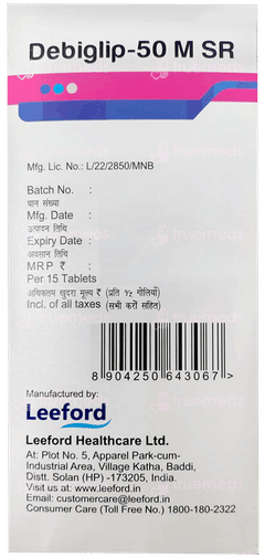 Debiglip 50 M Sr Tablet 15 Debiglip 50 M Sr Tablet 15